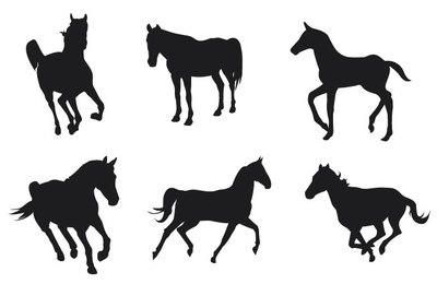 Horse Silhouettes set of 6
