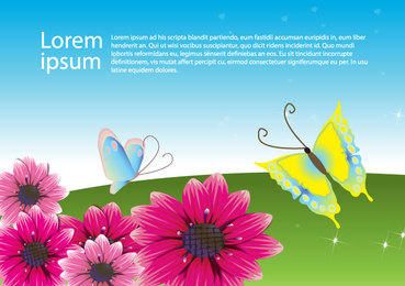 Flores con Mariposas