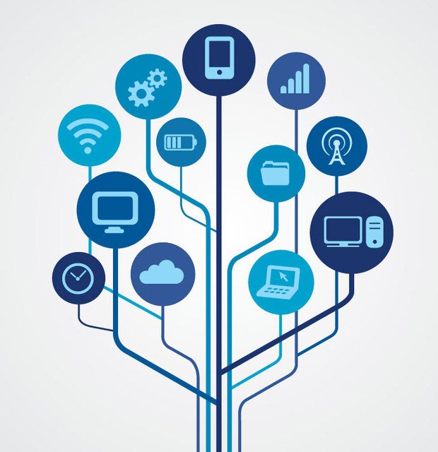 Networking Technology Icons Vector Download