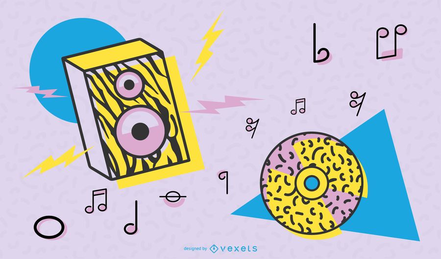 Musica Pop Art Vector Musica Pop Art Vector
