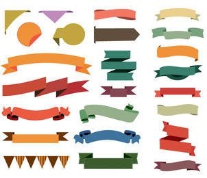 24 Colorful Ribbons