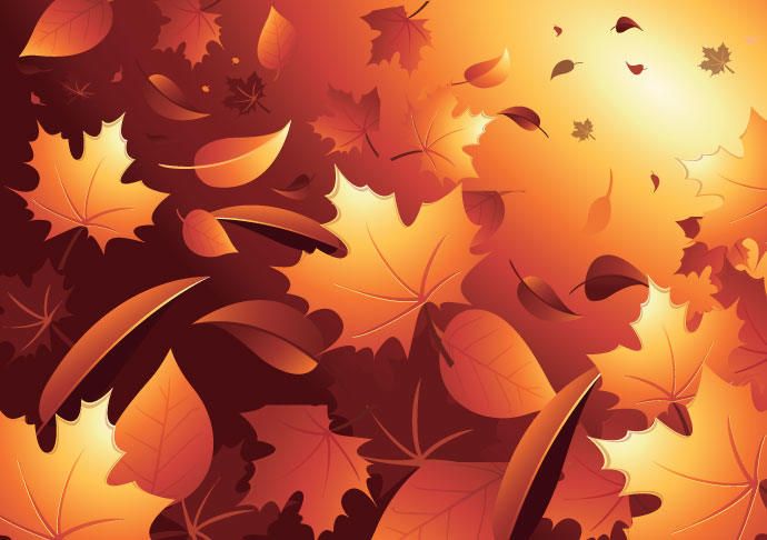 Fondo de hojas de otoño 3D Fondo de hojas de otoño 3D