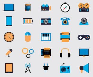 Flat Multimedia Icons Flat Multimedia Icons