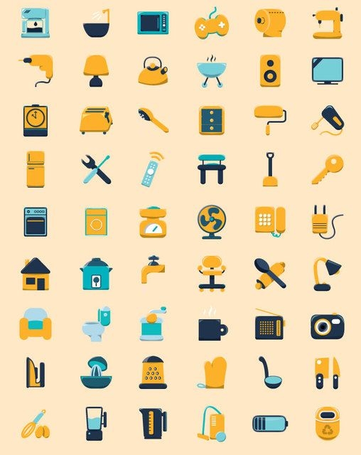 Household Flat Icons