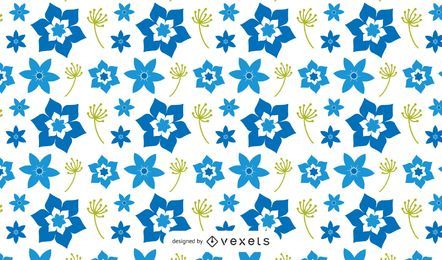 Design de padrão floral azul