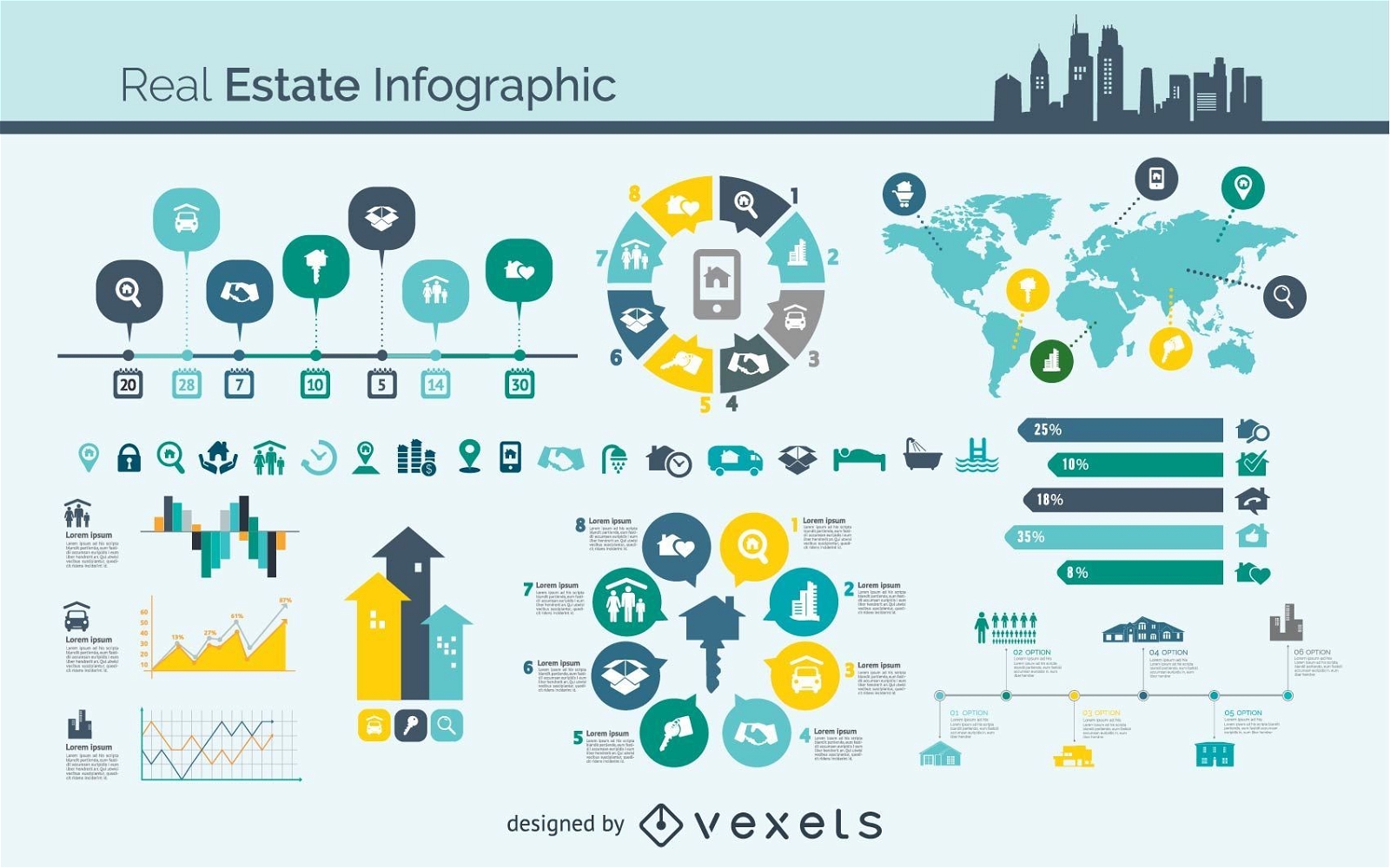 Immobilien Infografik Vektor
