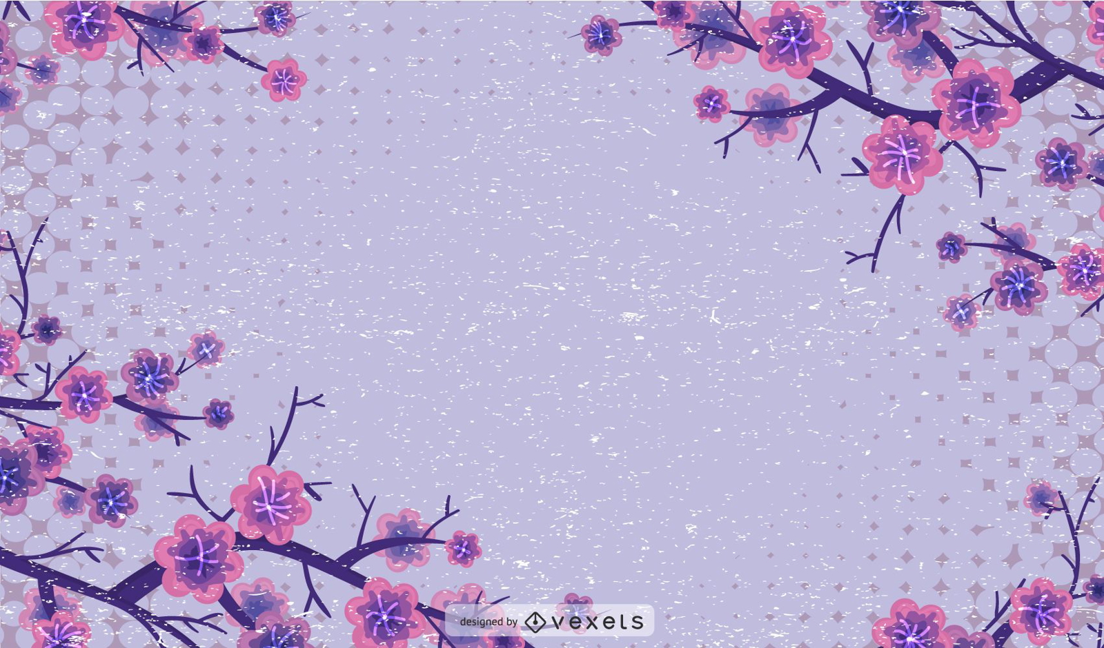 Grungy Floral Halbtöne Hintergrund