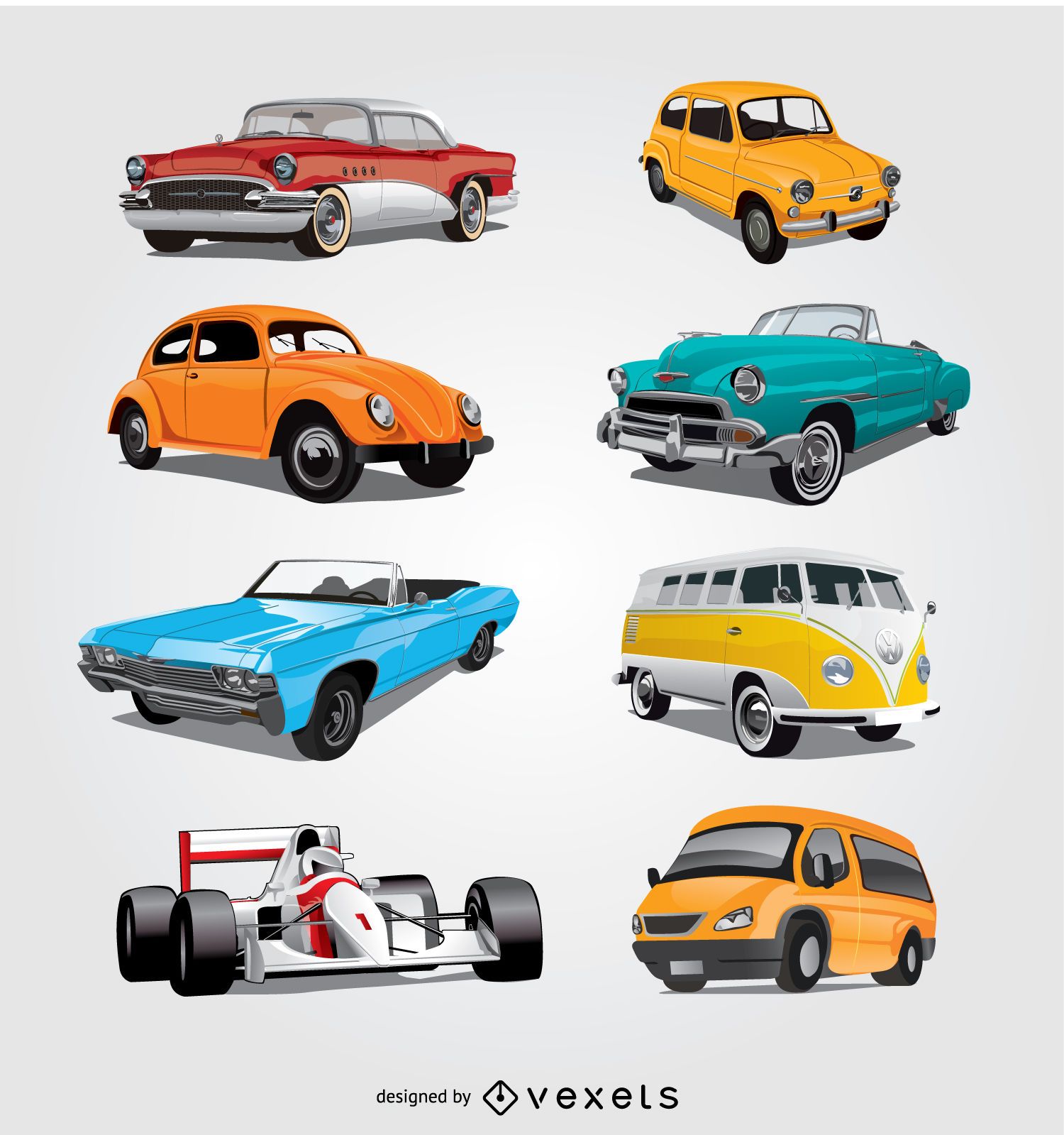 Colección de coches detallada