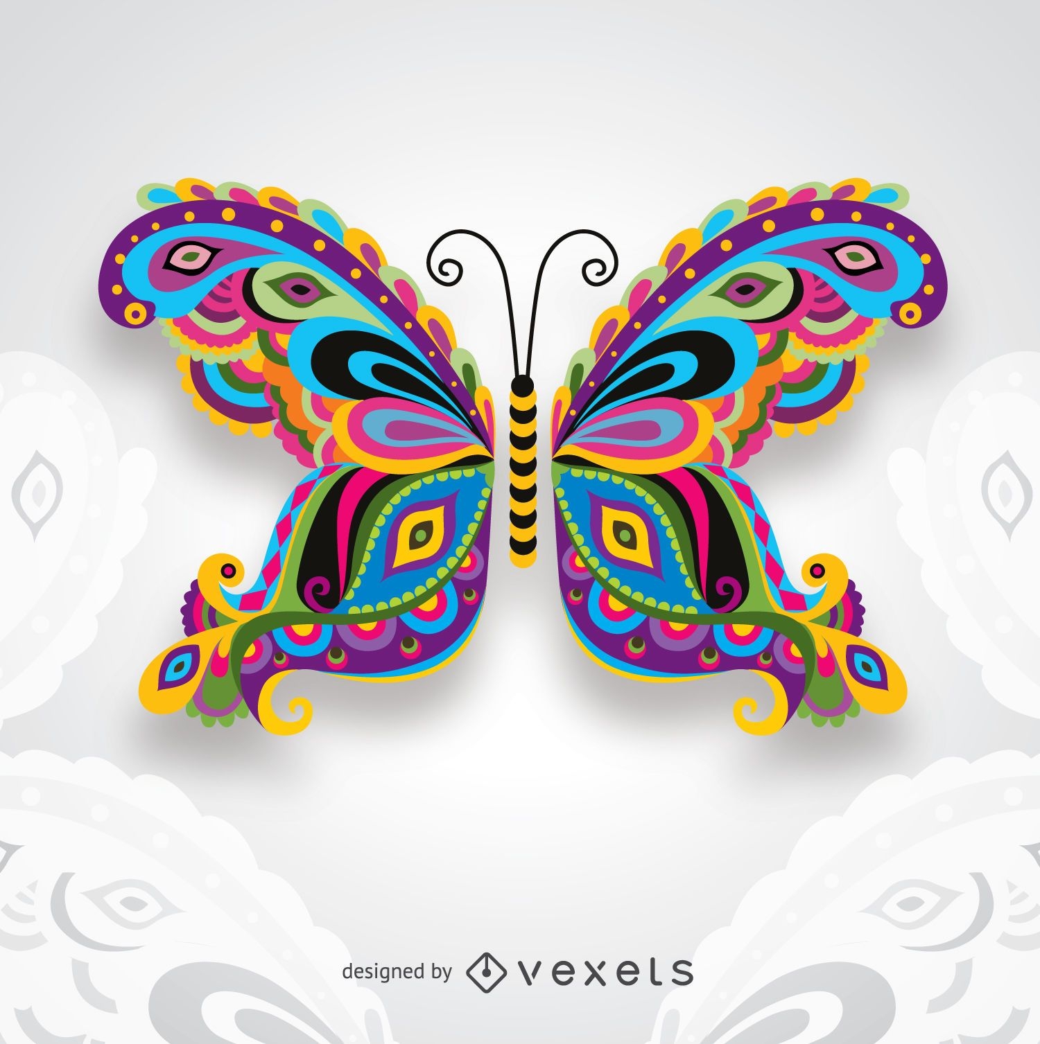 Creative colorful artistic butterfly for cards congratulations wedding invitations and more