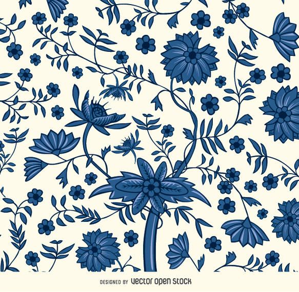 Fondo floral de la vendimia Fondo floral de la vendimia
