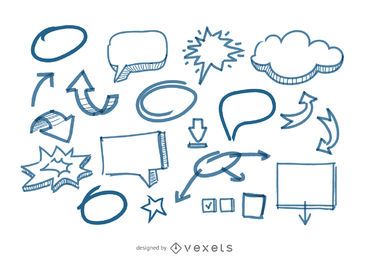 Speech Bubbles and arrows doodles