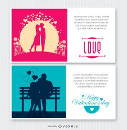 2 Valentine's postcards
