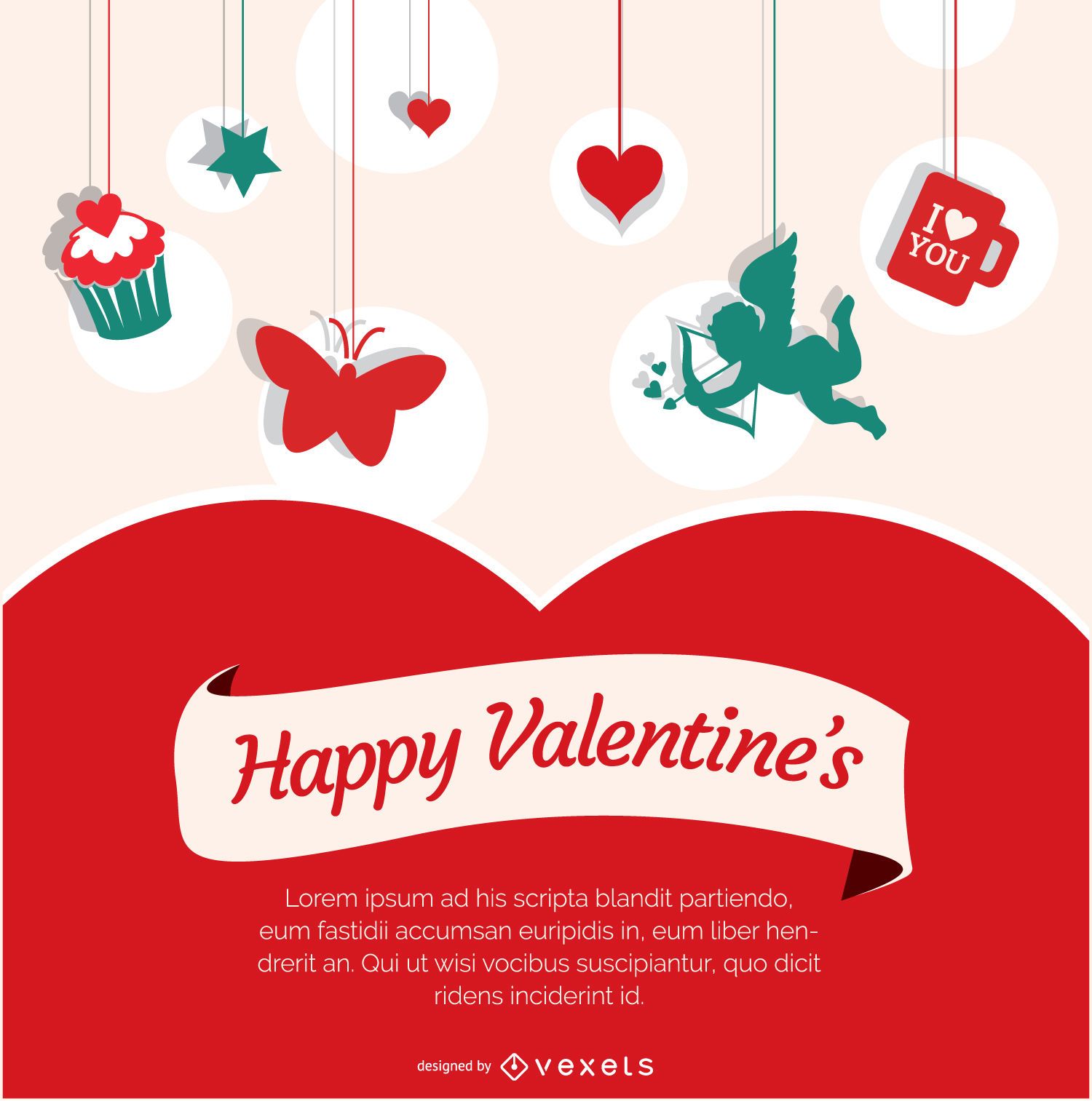 Happy Valentine S Day Poster Vector Download