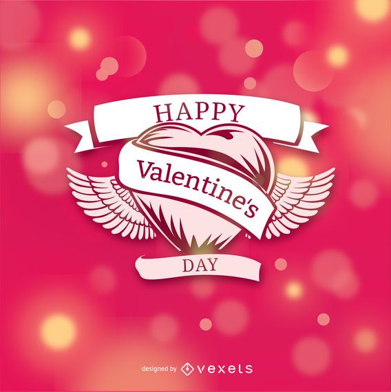 Valentine's heart over bokeh background Valentine's heart over bokeh background