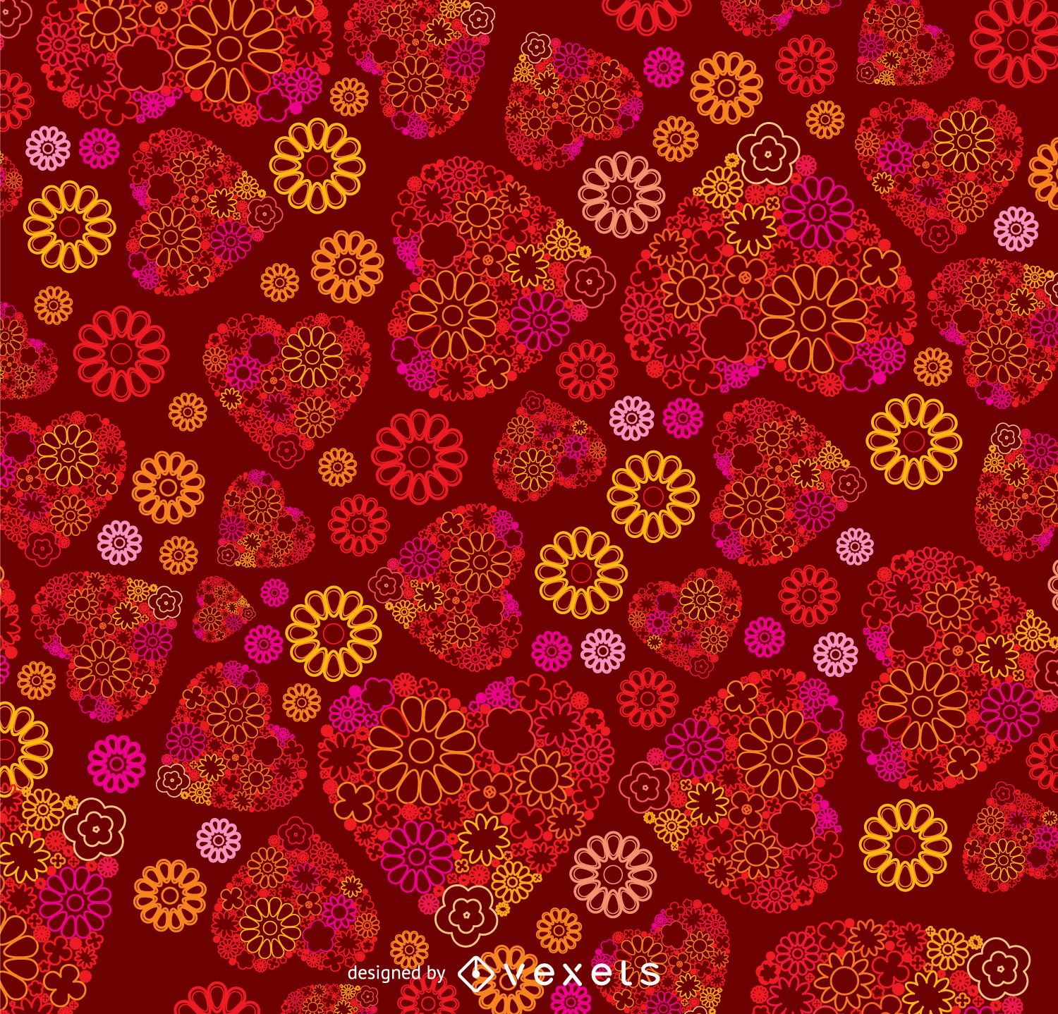 Valentine's ornamental heart background