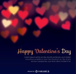 Happy Valentine's Days bokeh heats background
