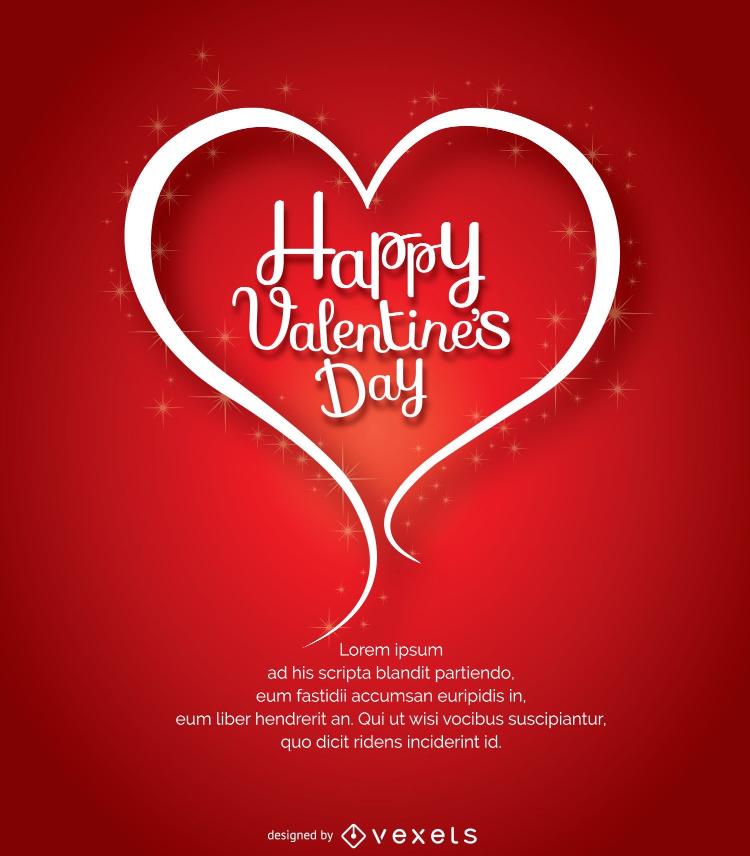 Feliz día de San Valentín símbolo del corazón