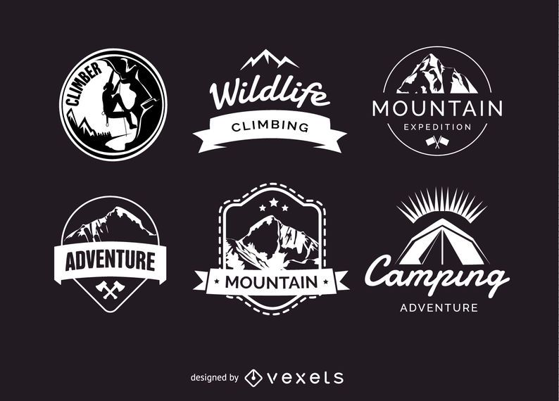 Camping Badges - Vector Download