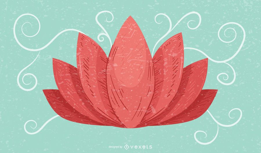 Lotus Flower Retro Grunge Hintergrund Lotus Flower Retro Grunge Hintergrund