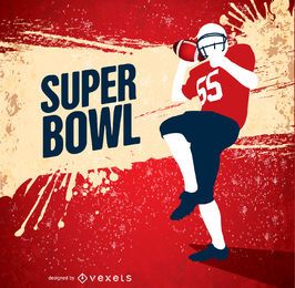 Super Bowl grunge American Football player Super Bowl grunge American Football player