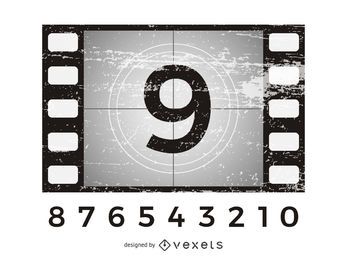 Fondo de la película cuenta regresiva Grunge Fondo de la película cuenta regresiva Grunge