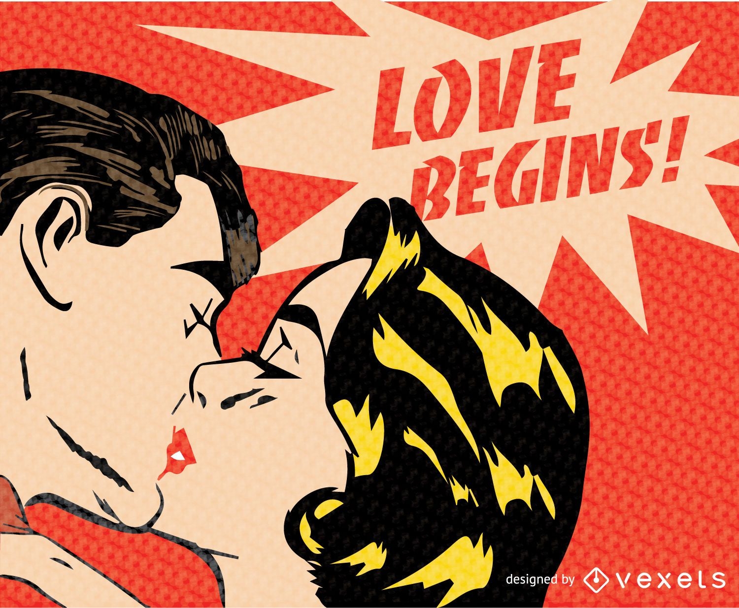 valentine's vintage kiss