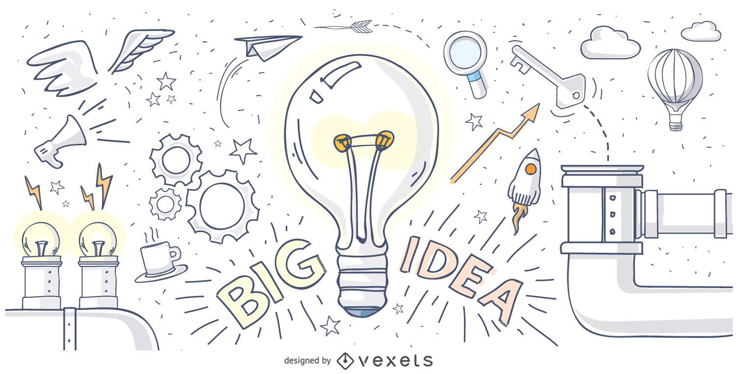 Big idea hand drawn design 