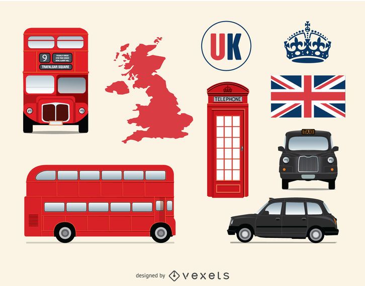 United kingdom and London elements United kingdom and London elements