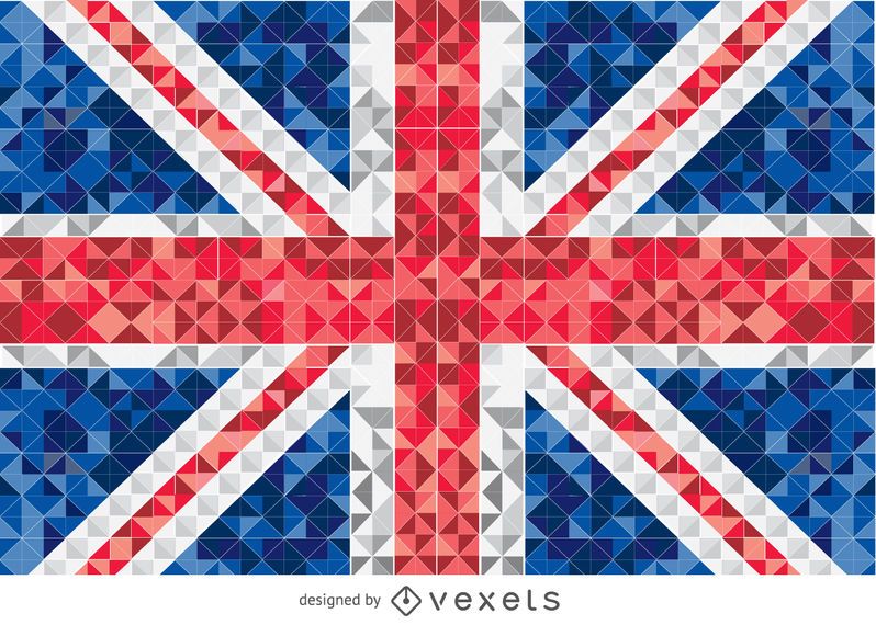 United Kingdom pixelated flag United Kingdom pixelated flag