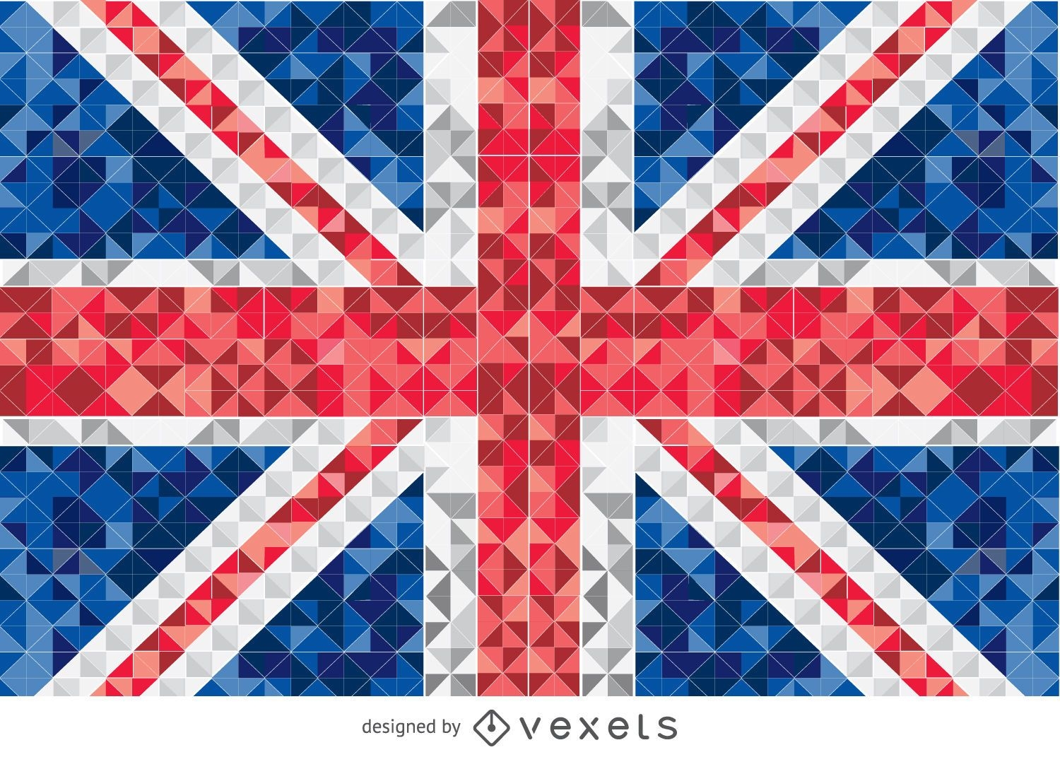 Bandeira pixelizada do Reino Unido