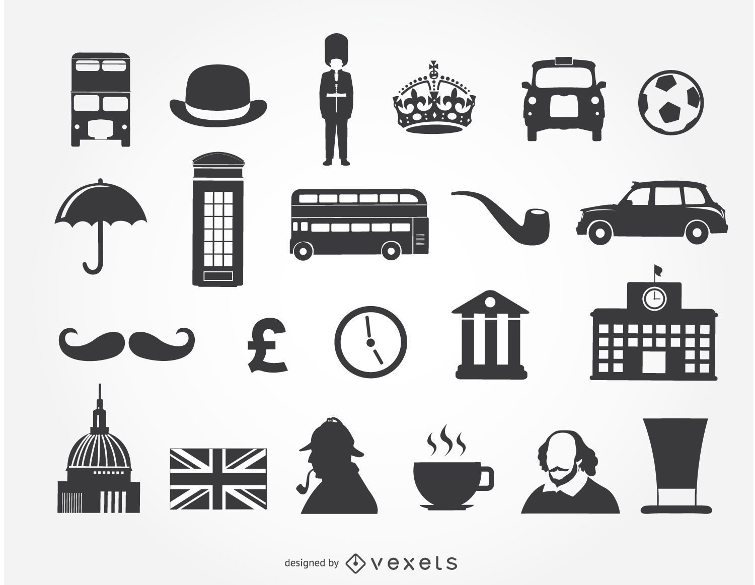 22 iconos de Reino Unido