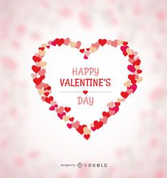 Feliz corazón de San Valentín de corazones