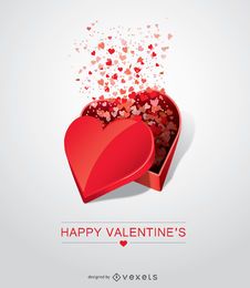 Valentine?s Day heart open shaped gift
