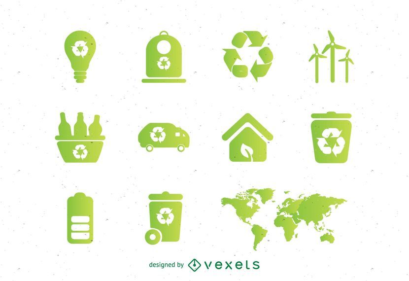 Ecologic vectors set Ecologic vectors set