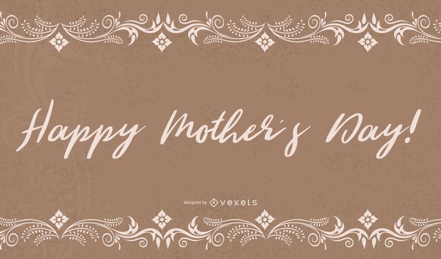 Floral Grunge Mothers Day Card Floral Grunge Mothers Day Card