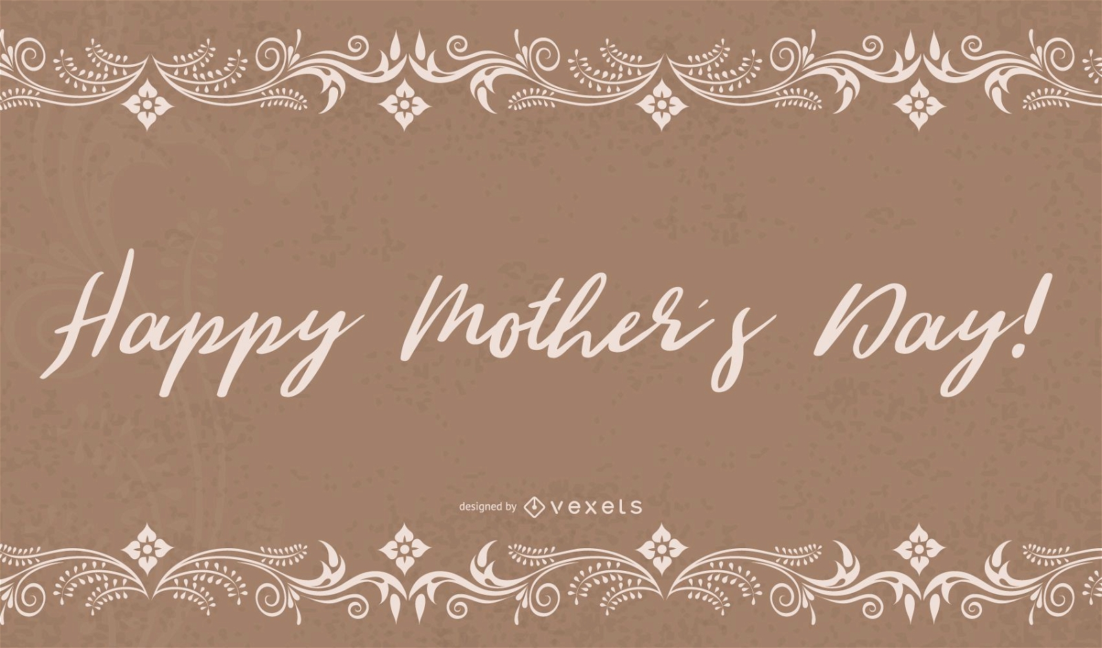Cartão floral grunge para o dia das mães