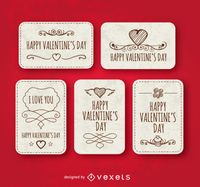 Happy Valentine s Day Labels Vector Download