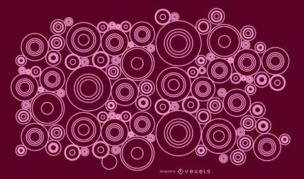 Swirls Circles Magenta Ornament Swirls Circles Magenta Ornament