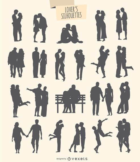 kit of 21 silhouettes of lovers kit of 21 silhouettes of lovers