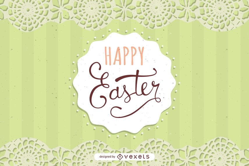 Spitze Dekoration Ostern Karte Spitze Dekoration Ostern Karte