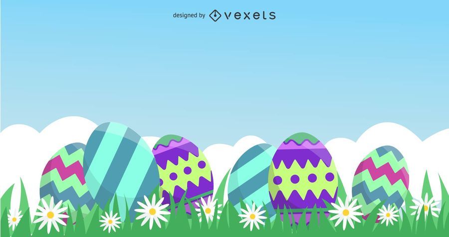 Tarjeta de Pascua de huevos de colores Tarjeta de Pascua de huevos de colores