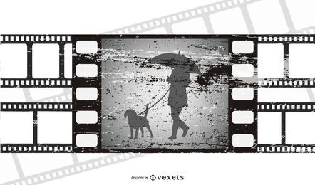Escena de película Tira de película rota