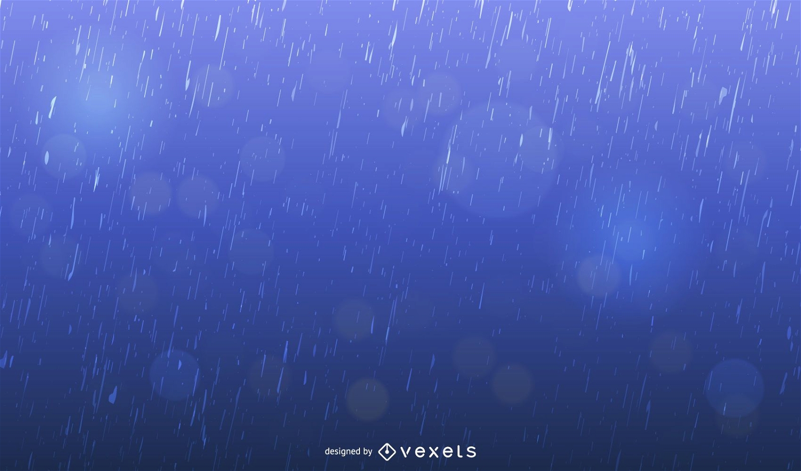 Realistisches blaues Regentropfen-Hintergrunddesign