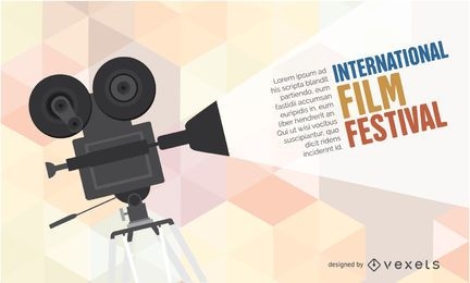 Film festival camera illustration template