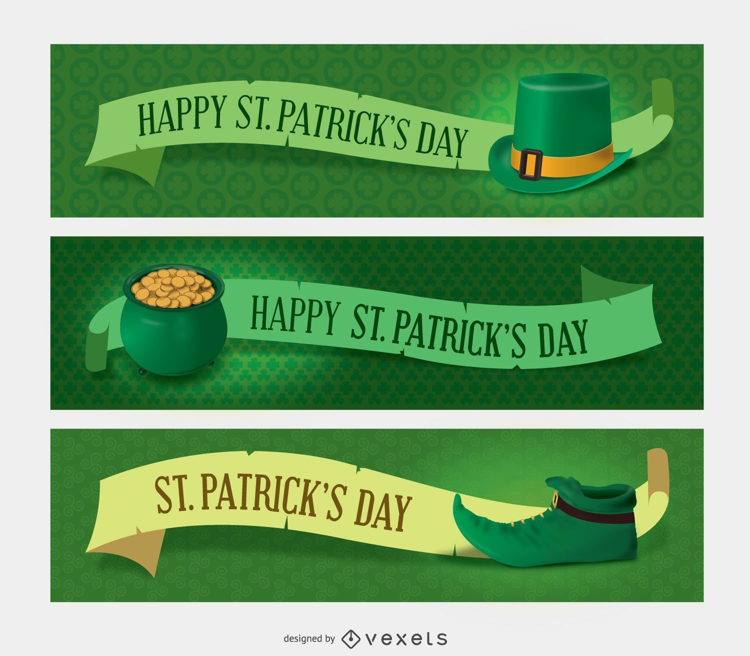 3 banners de St Patricks