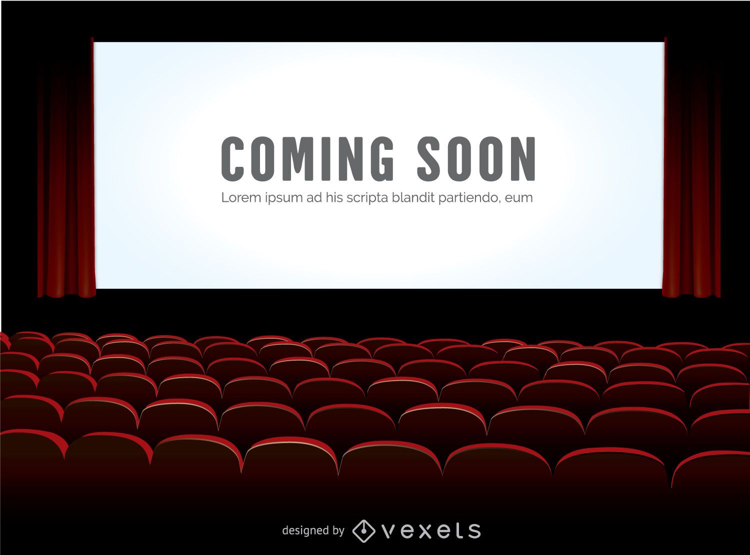 Download Cinema screen mock up - Vector download