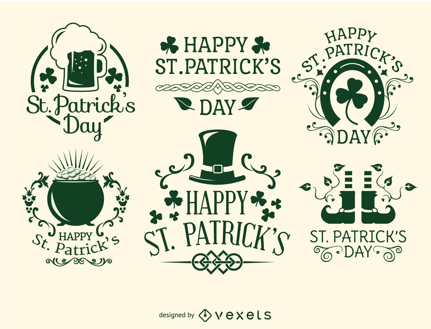 Gl?ckliche St. Patrick&#39;s Day Embleme