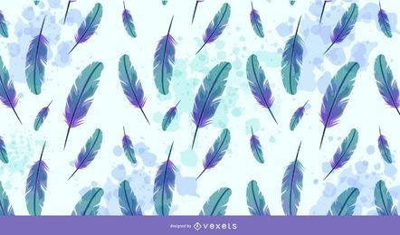 Creative Watercolor Feathers Background Vector Download