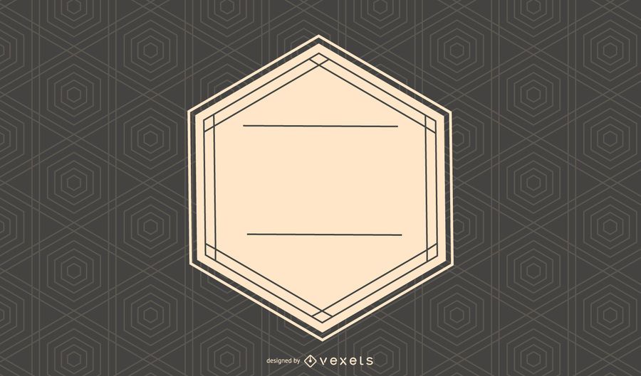 Etiqueta retro en textura hexagonal Etiqueta retro en textura hexagonal