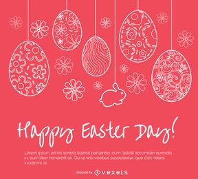 Tarjeta de felicitación simple de Pascua